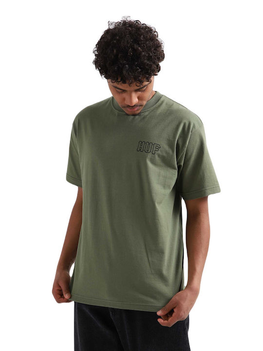 HUF T-shirt Bărbătesc cu Mânecă Scurtă Verde