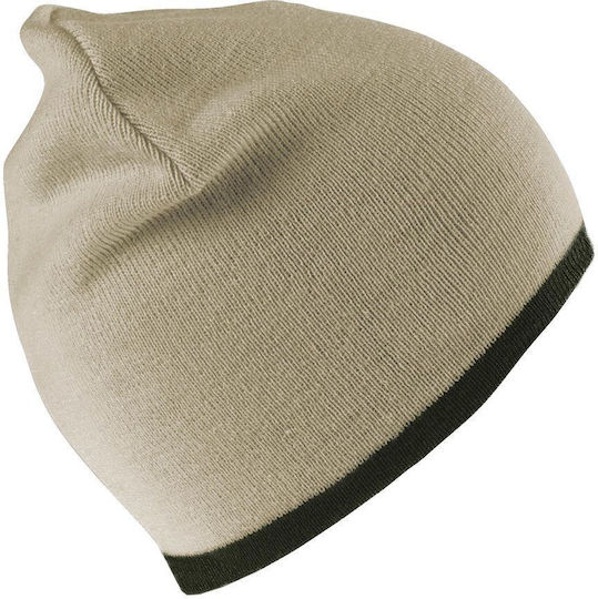 Beanie Männer Wendbar Beanie Gestrickt Stone/Olive