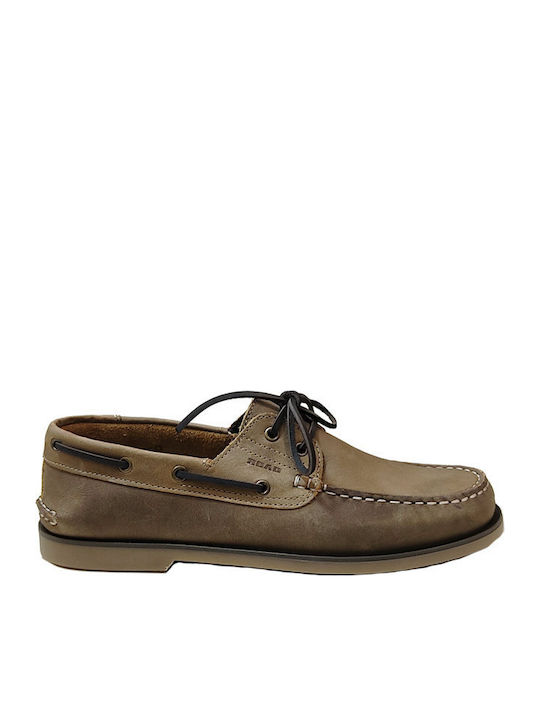 On the Road Δερμάτινα Ανδρικά Boat Shoes Khaki