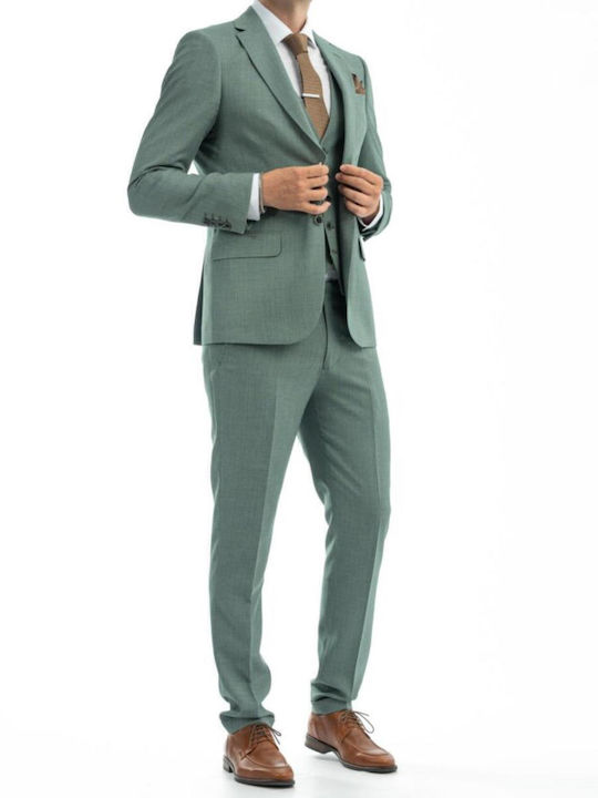 Vario Summer Men's Suit with Vest Mint