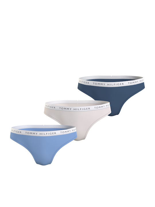 Tommy Hilfiger Βαμβακερά Women's Slip 3Pack Blu...