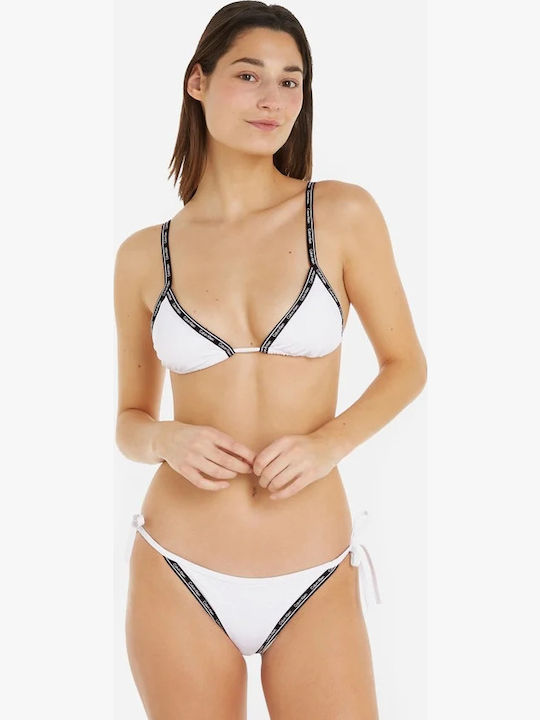 Calvin Klein Triangle Bikini Top White