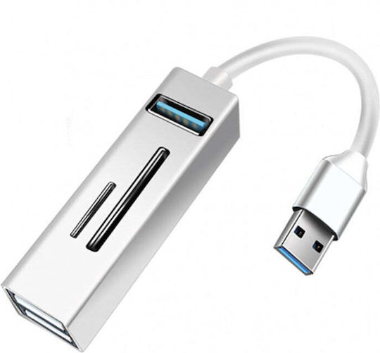Andowl Q-HU803 USB 3.0 Hub With 3 USB-A Ports Silver