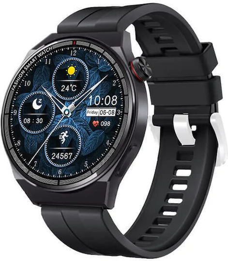 Microwear Gt3 Max 46mm Smartwatch with Heart Rate Monitor (Black)