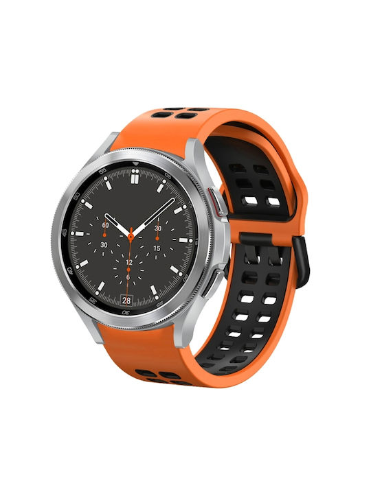 Armband Silikon Orange / Black (/ Galaxy Watch 4 Klassisch / Watch Active 2)