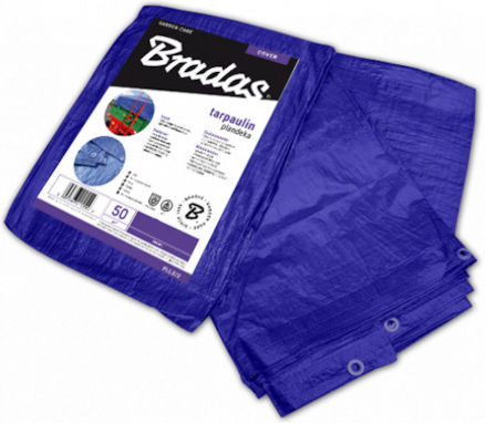 Bradas Standard Водоустойчив Брезент 50гр/кв.м 8x4м. Тип светлина Син