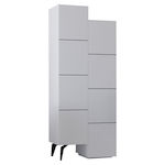 Pakketo Romane Floor Bathroom Column Cabinet L62.2xD37.4xH155.4cm White