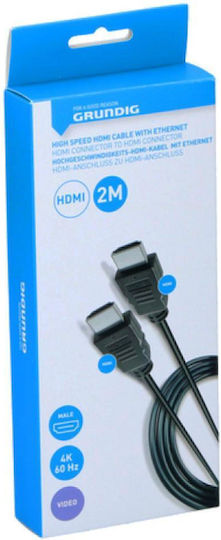 Grundig HDMI 2.0 Premium High Speed 4K 60Hz HDR Cable HDMI Male - HDMI Male 2m Black