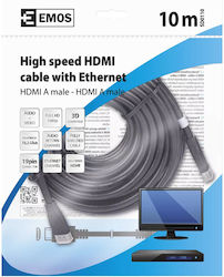 Emos Ethernet HDMI 2.0 HDMI male - HDMI male 10m Μαύρο Emos Ethernet HDMI 2.0 HDMI male - HDMI male 10m Μαύρο