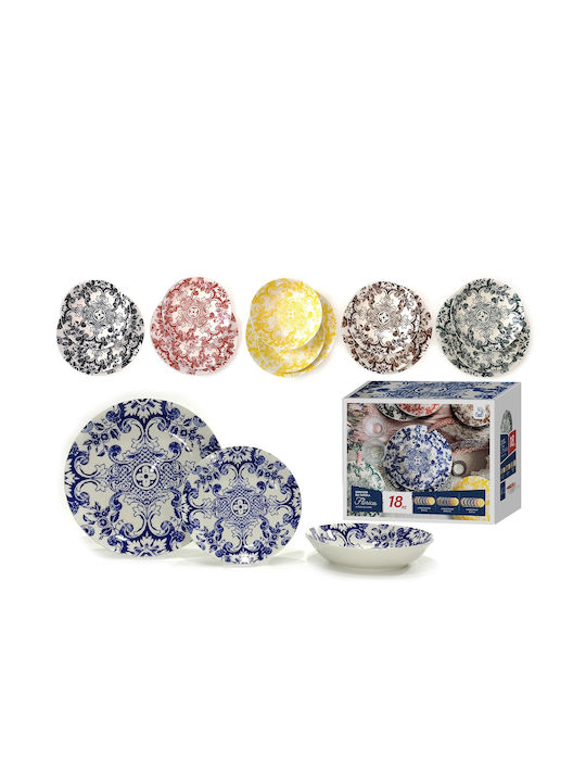 Porcelain Dinnerware Set Multicolour 18pcs