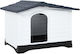 vidaXL Dog House Plastic Outdoor Gray 90.5x68x66cm