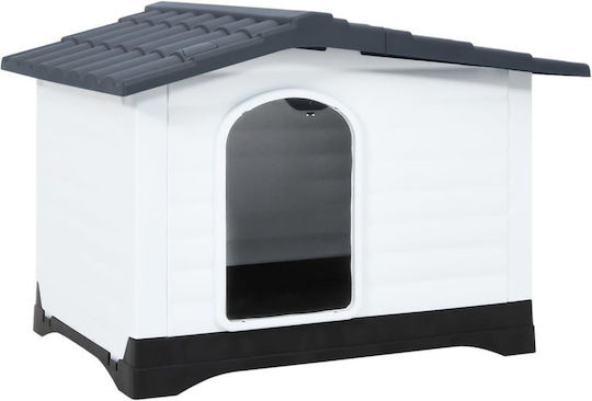vidaXL Dog House Plastic Outdoor Gray 90.5x68x66cm
