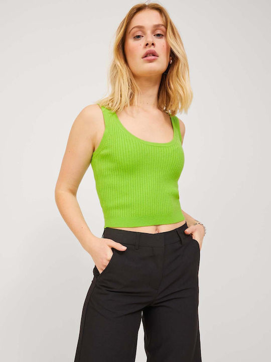 Jack & Jones Damen Crop Top Ärmellos Grün