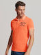 D1 Ovin Vintage Polo Herrenblusen Kurzarm Shocker Orange