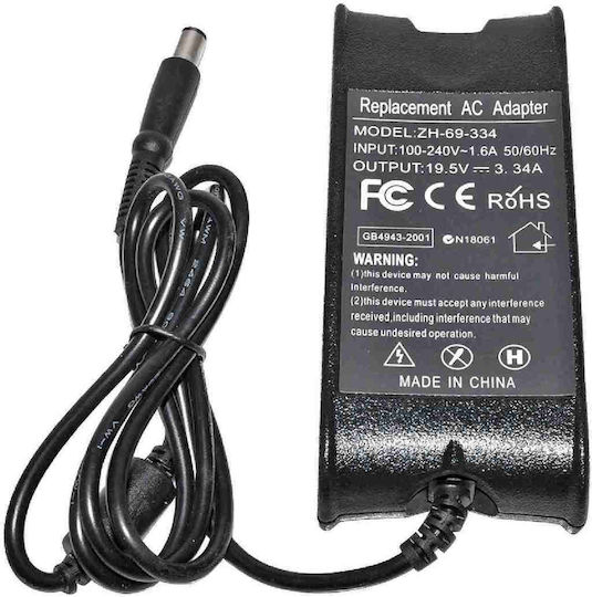Makki Laptop Charger 65W 19.5V 3.34A for Dell without Power Cable