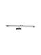 V-TAC Classic Lamp Wall with Integrated LED and Warm White Light Silver 64x18.5x5.5cm