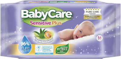 BabyCare Sensitive Plus Hypoallergen ohne Alkohol & Parabene mit Aloe Vera 54Stk