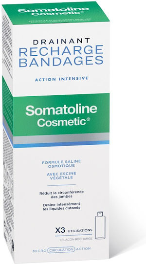 Somatoline Cosmetic Recharge Bandages Lösung Öl für Abnehmen, Cellulite & Wassereinlagerungen 400ml