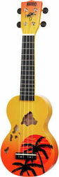 Mahalo Hawaii Orange Ukulele