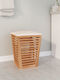 vidaXL Wooden Laundry Basket with Lid 40.5x40.5x56cm Brown