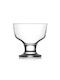 ArteLibre Ice Cream Serving Bowl Round Glass Transparent 3pcs