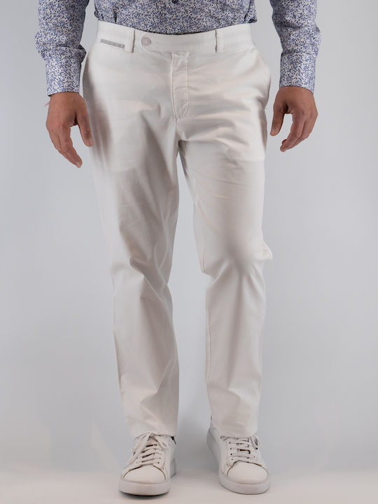 GL2315169-71156 Pantaloni Chino Elastic Alb