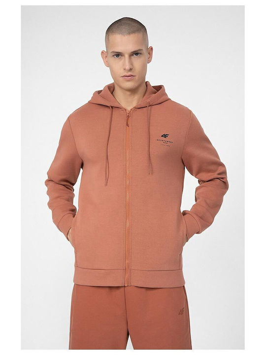 4F Sweatshirt mit Kapuze Braun
