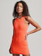 Superdry Code Logo Essential Καλοκαιρινό Mini Φόρεμα Πορτοκαλί