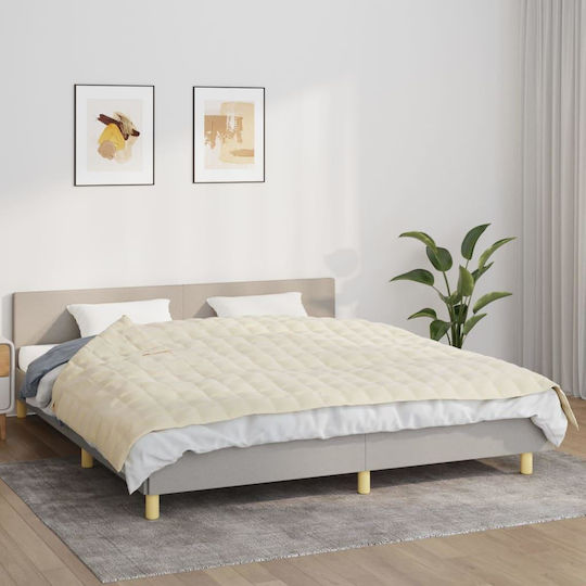 vidaXL Schwerkraft Decke Moné 155x220cm Hellcreme