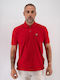 Guy Laroche Herren Kurzarmshirt Polo Rot