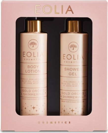 Eolia Cosmetics Gold Orchid Skin Care Set for Moisturizing & Body Cleaning