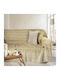 Guy Laroche Marvin Armchair Throw Two Sides Chenille 150x180cm Golden