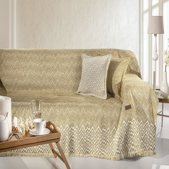 Guy Laroche Marvin Armchair Throw Two Sides Dimension P150xW180cm Golden