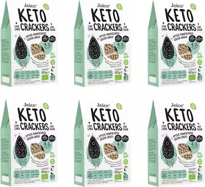 Joice Биологични Крекери Keto with Flaxseed 6 Pcs 6x60гр