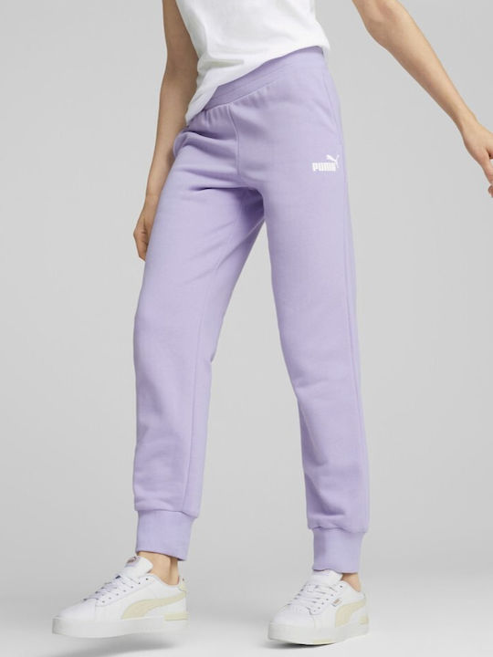 Puma Women's High Waist Jogger Sweatpants Purple