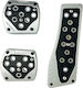 Auto Gs Car Pedal Set Universal Aluminum Black 3pcs