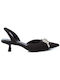 Xti Pointed Toe Black Low Heels with Strap