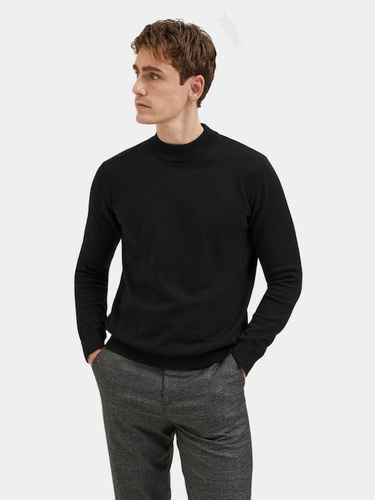 Selected Herren Langarm-Pullover Schwarz