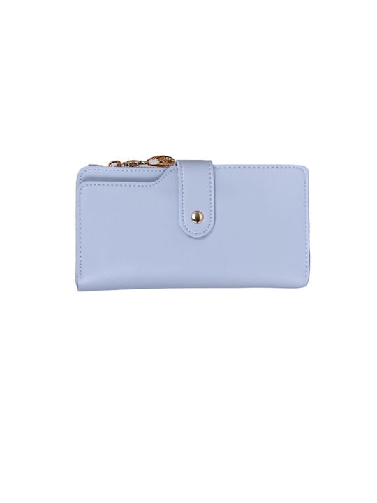 Wallet women's wallet made of leatherette light blue