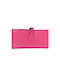 Brieftasche Damenbrieftasche aus Kunstleder fuchsia