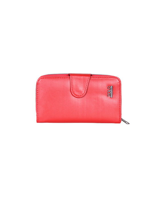 Wallet women's wallet made of leatherette red