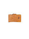 Women's wallet made of camel leatherette