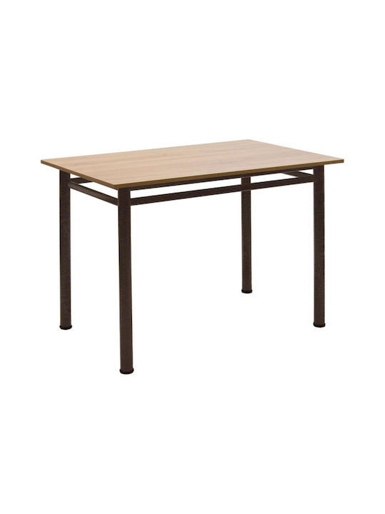 PWF-0644 Table Kitchen Wooden with Metal Frame 100x60x77cm