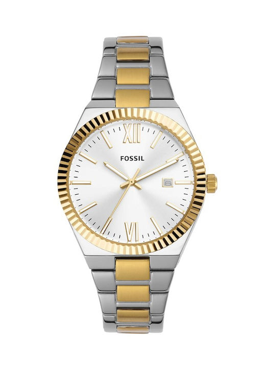 Fossil Watch Chronograph with Gold Metal Bracelet