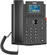 Fanvil X303P Verkabelt IP-Telefon mit 4 Linien in Schwarz