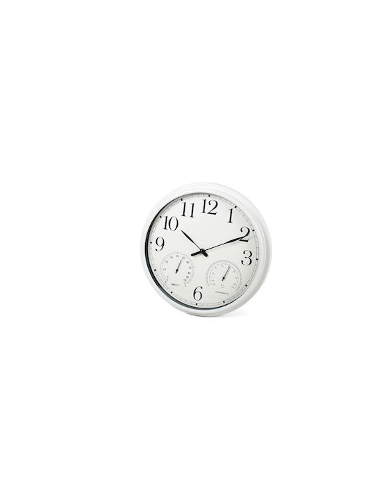 Aria Trade Wanduhr Kunststoff White Ø33cm