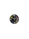 Wall Clock Plastic Black 19x20cm