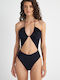 SugarFree One-Piece Swimsuit with Cutouts Black