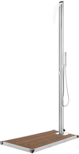 vidaXL Pool Shower with Length 150cm Silver