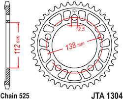 JT Sprockets Rear Sprocket 42 Teeth for Honda Varadero 99'-04'